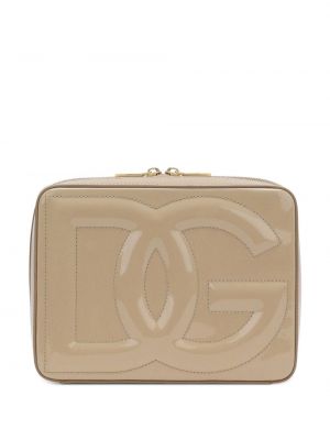 Кожени чанта през рамо от лакирана кожа Dolce & Gabbana