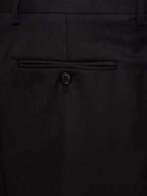 Vlnené klasické nohavice Giorgio Armani čierna