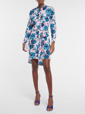 Mini robe à fleurs Diane Von Furstenberg bleu