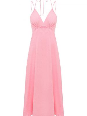 Шелковое платье из вискозы Forte_forte розовое