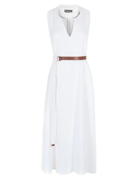 Белое льняное платье Lorena Antoniazzi