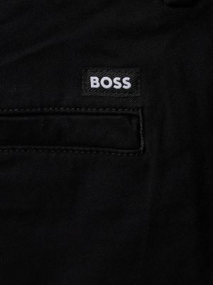 Pantaloni chino din bumbac Boss negru