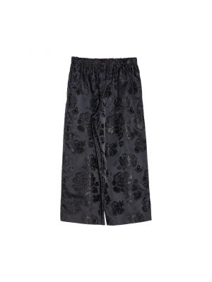 Жаккардовая юбка в цветочек Comme Des Garçons черная