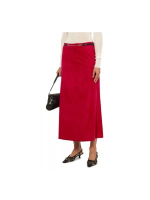 Aksamitna spódnica midi Gucci różowa