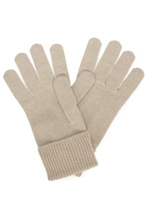 Кашемировые перчатки Kiton бежевые