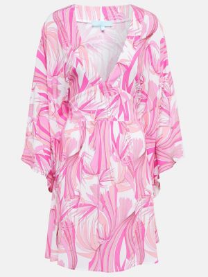 Virágos ruha Melissa Odabash rózsaszín