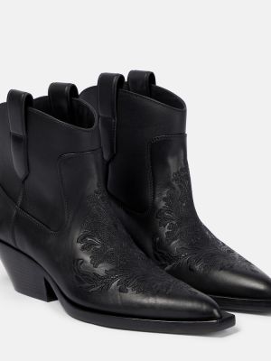 Ankle boots skórzane Zimmermann czarne