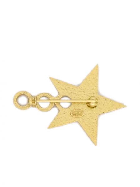 Brož s hvězdami Chanel Pre-owned zlatá
