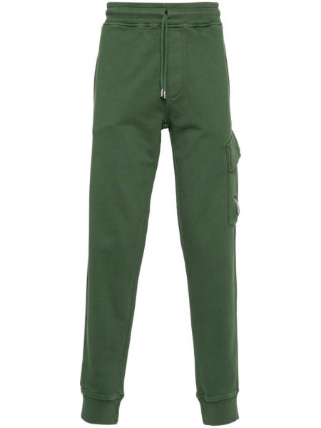 Памучни спортни панталони C.p. Company зелено