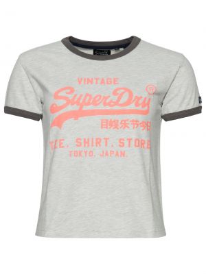 T-shirt à motif mélangé Superdry blanc