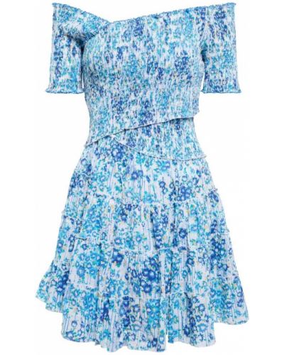 Mini vestido de algodón Poupette St Barth azul