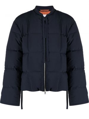 Pamučna pernata jakna oversized Jil Sander plava