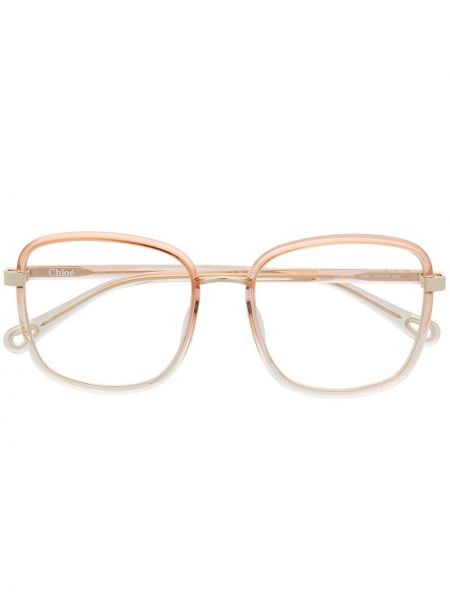 Oversized átlátszó szemüveg Chloé Eyewear narancsszínű