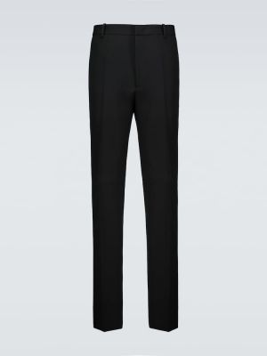 Spodnie klasyczne wełniane slim fit Jil Sander czarne