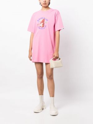 Jersey t-shirt mit print Aape By *a Bathing Ape® pink