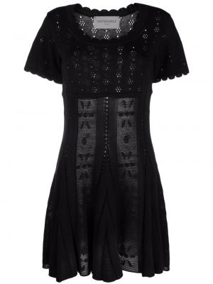 Dzianinowa sukienka bawełniana z lyocellu Viktor & Rolf czarna