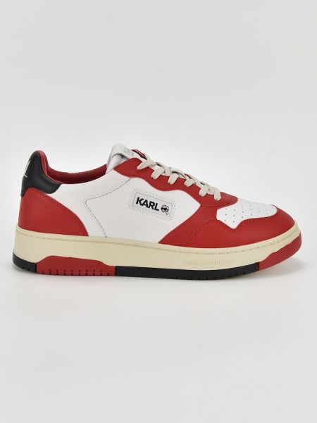 Кожаные кроссовки Karl Lagerfeld красные
