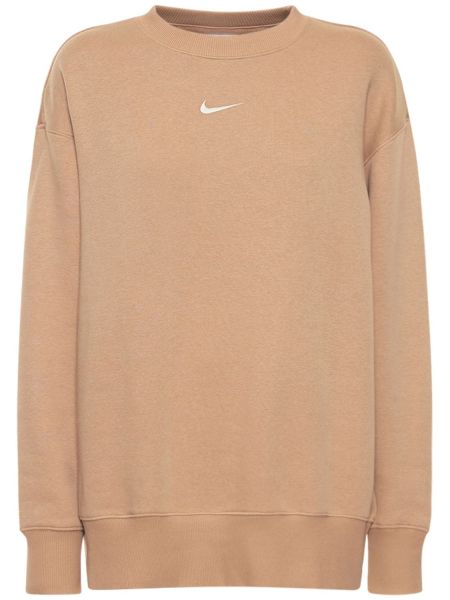 Bluza bawełniana Nike beżowa