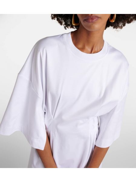 Βαμβακερή μπλούζα από ζέρσεϋ Max Mara λευκό