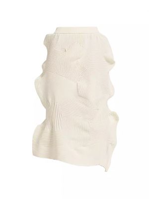 Трикотажная юбка миди Kone в стиле пэчворк Issey Miyake белый