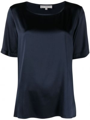 Сатенена тениска с кръгло деколте Antonelli синьо