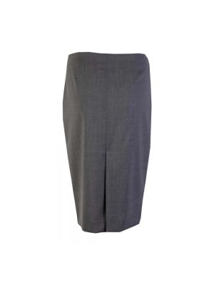 Mini falda de lana Lardini gris