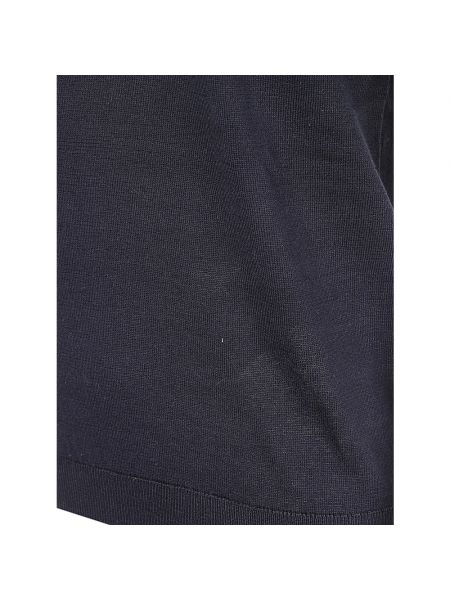 Jedwabny sweter bawełniany z krótkim rękawem Max Mara Weekend niebieski