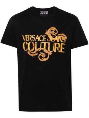Pamut póló nyomtatás Versace Jeans Couture