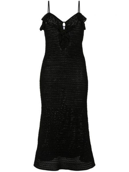 Μίντι φόρεμα Self-portrait μαύρο
