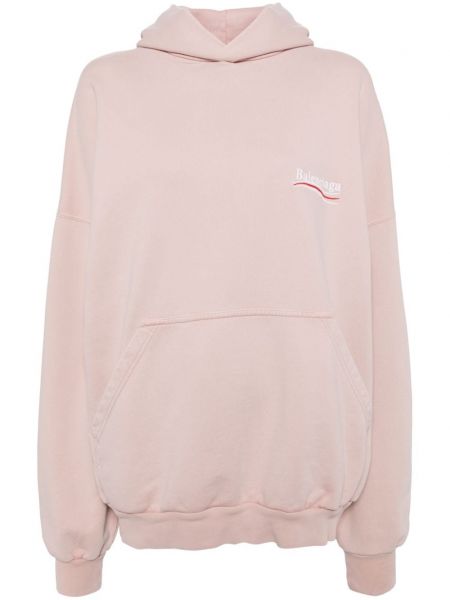 Sweat-shirt long à imprimé Balenciaga rose