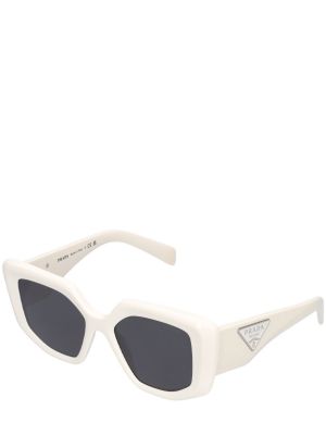 Oversize слънчеви очила Prada бяло