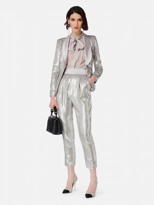 Серебряные брюки Elisabetta Franchi