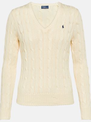 Bavlněný svetr Polo Ralph Lauren bílý