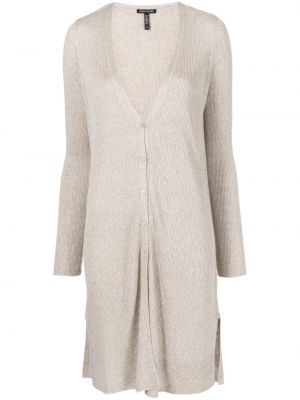 Dun lang genser med knapper med button down-krage Eileen Fisher