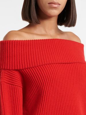 Kašmírový vlnený sveter Alaã¯a červená