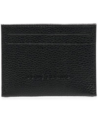 Usnjena denarnica Longchamp črna