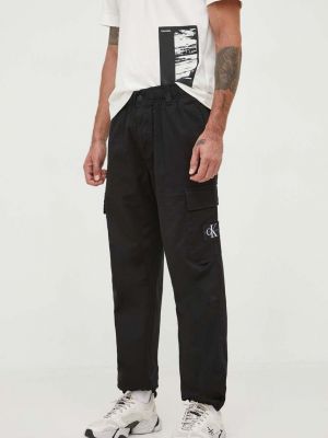 Cargo hlače Calvin Klein Jeans crna
