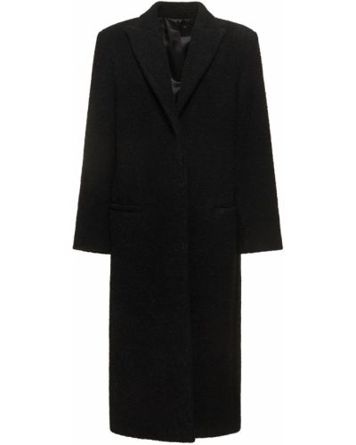 Vlněný kabát Totême černý