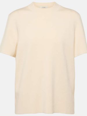 T-shirt di lana di cotone Fforme giallo