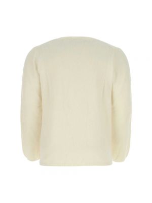 Sudadera de lana de tela jersey Comme Des Garçons blanco