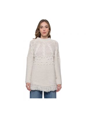 Sweter z okrągłym dekoltem Kocca biały