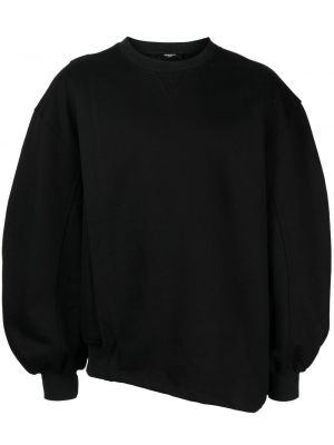 Asimetriska džemperis bez kapuces Songzio melns