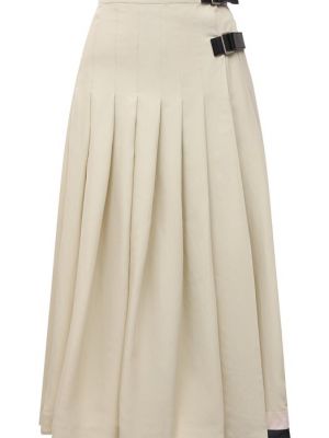 Шелковая юбка из вискозы Jil Sander белая