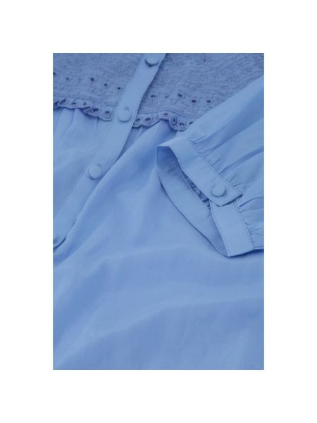 Bluse mit rüschen mit ballonärmeln Fabienne Chapot blau