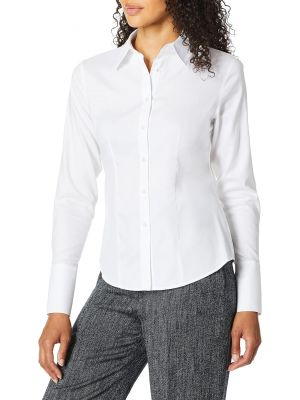 Пуховая длинная рубашка на пуговицах с длинным рукавом Calvin Klein белая