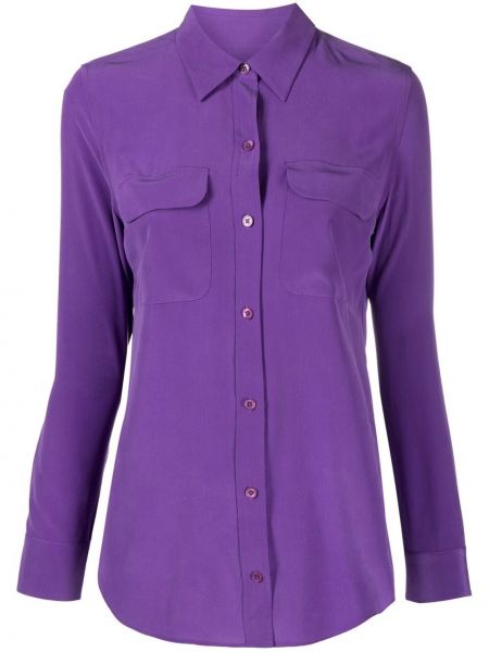 Camisa con bolsillos Equipment violeta
