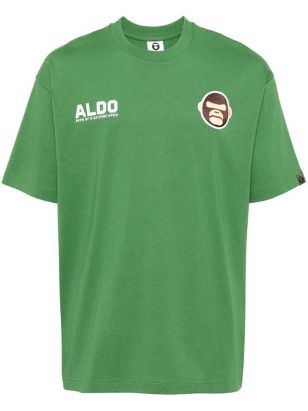 Bavlněné tričko Aape By *a Bathing Ape® zelené