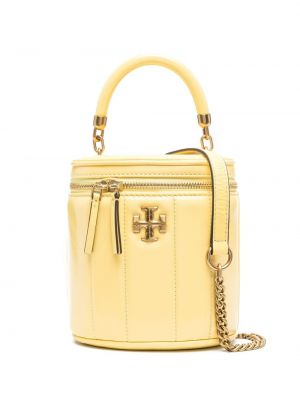 Lakkskinn lær shoppingbag Tory Burch gul