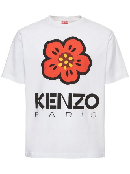 Camiseta de tela jersey Kenzo Paris blanco