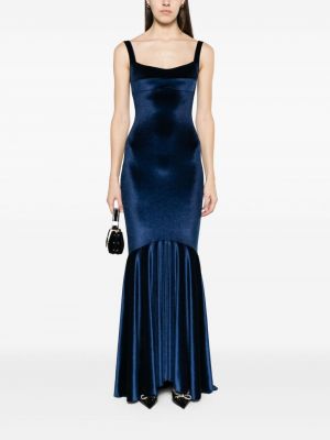 Vakarinė suknelė be rankovių velvetinis Atu Body Couture mėlyna